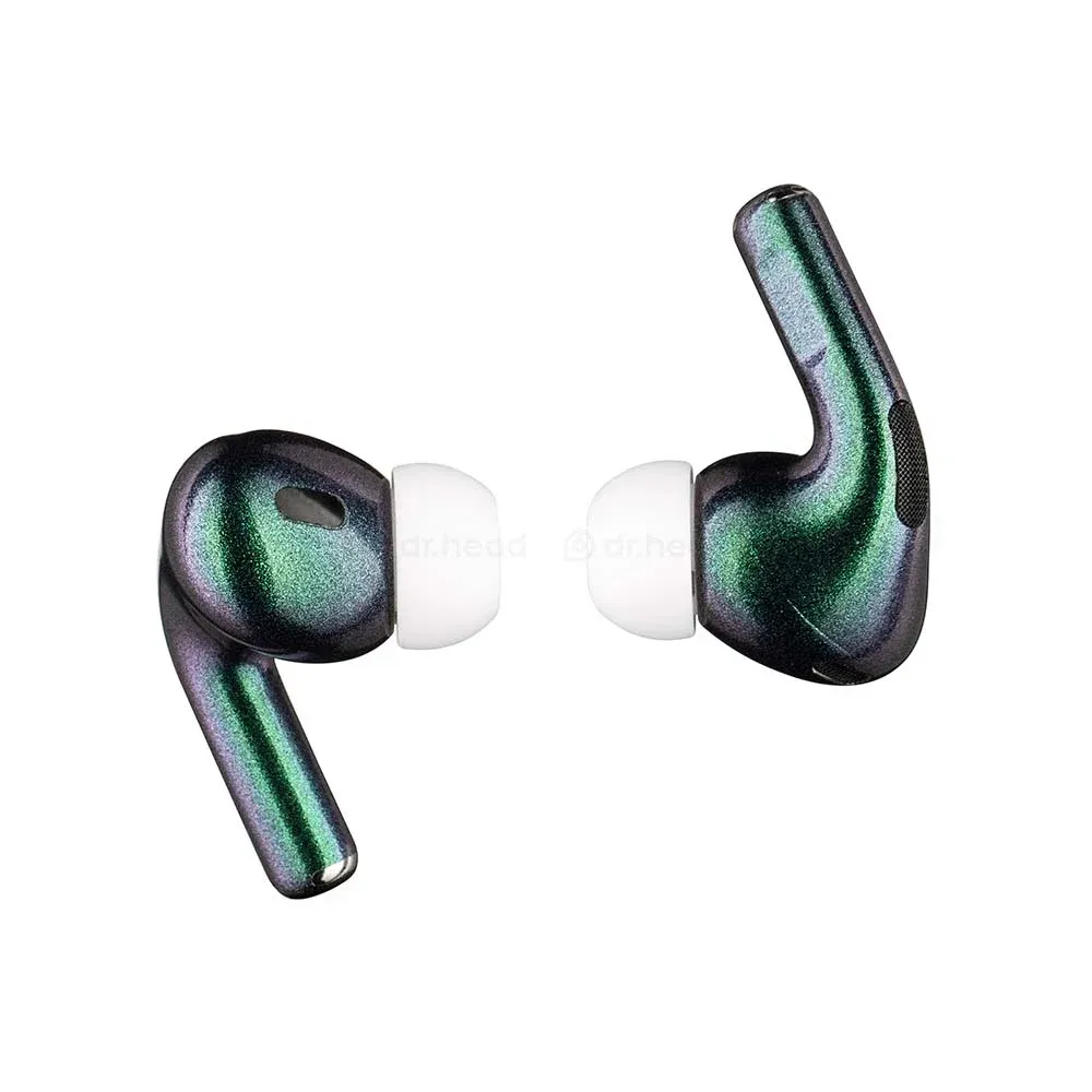 Apple AirPods Pro 2nd gen with MagSafe USB-C (2023) Illusion Twilight Green Blue Total Gloss