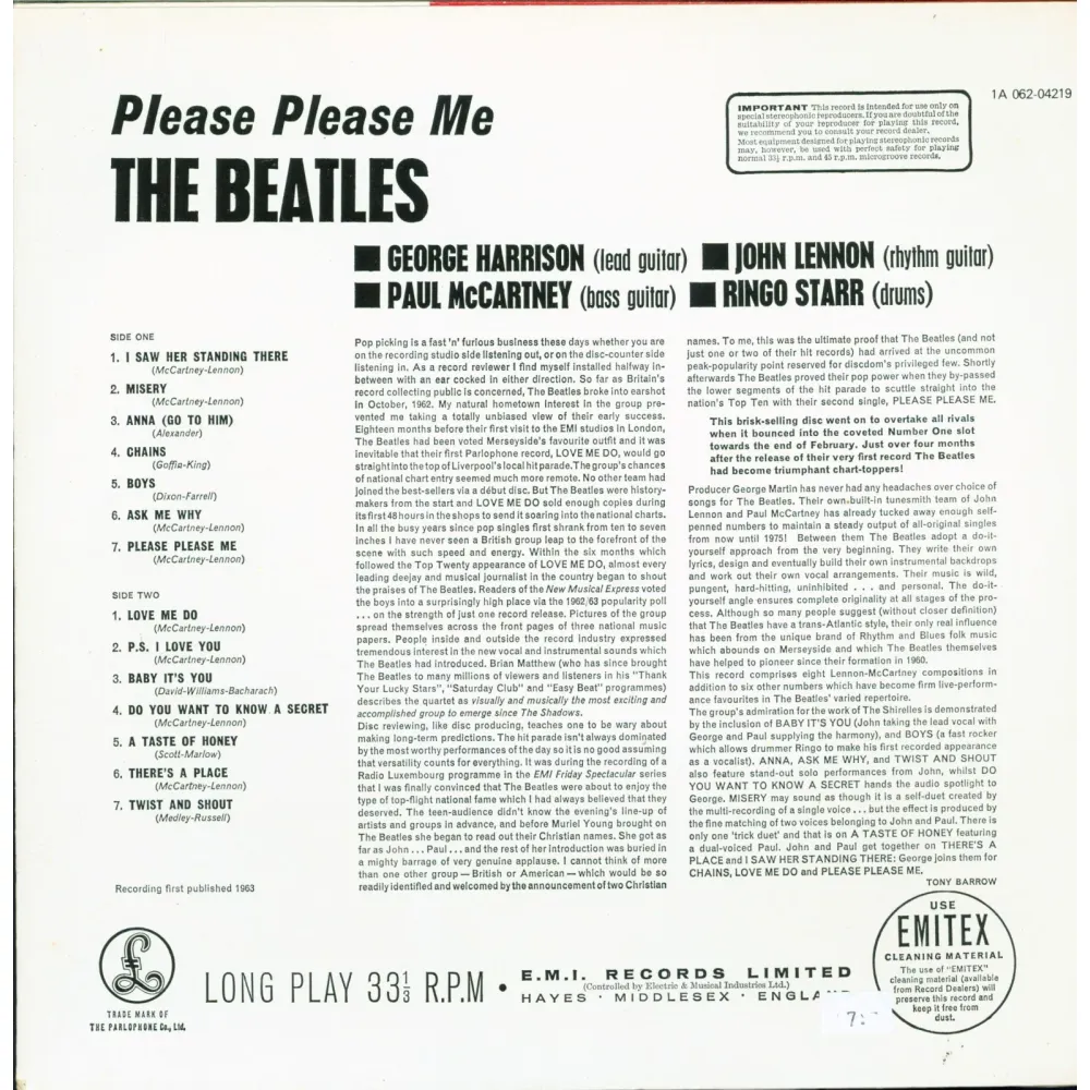 BEATLES THE PLEASE PLEASE ME