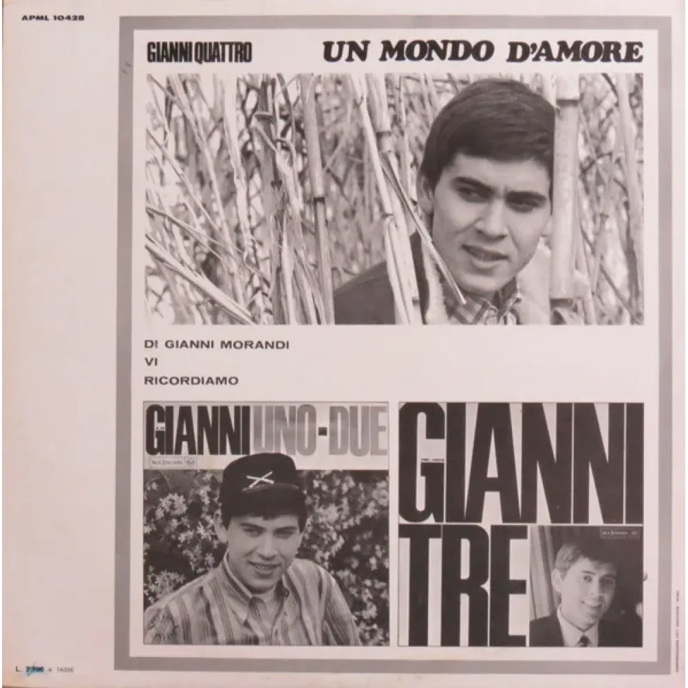 Gianni Morandi – Gianni Quattro - Un Mondo D'Amore - LP