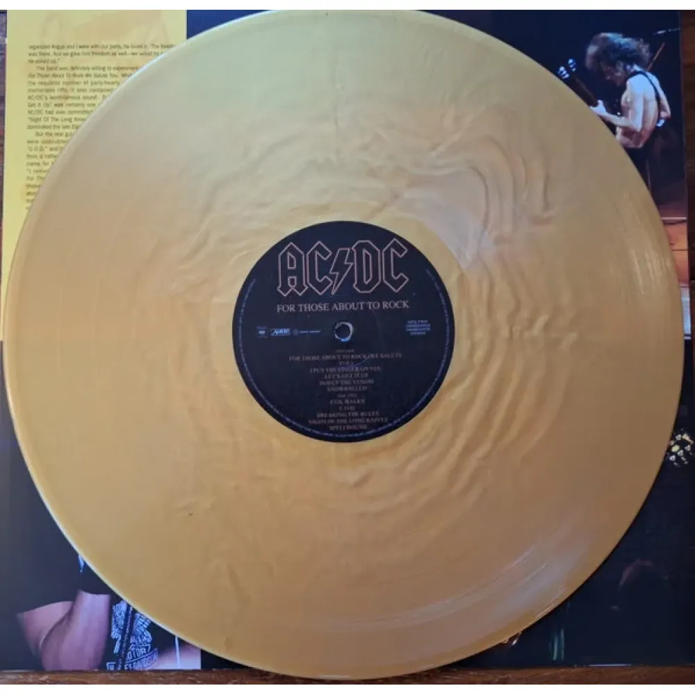 AC/DC – For Those About To Rock (Coloured Gold) LP