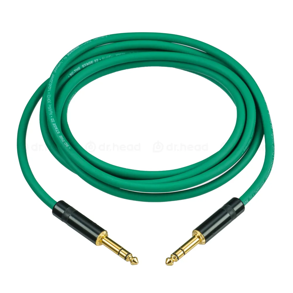 HeadMade Pro 6.3mm - 6.3mm Green 3m