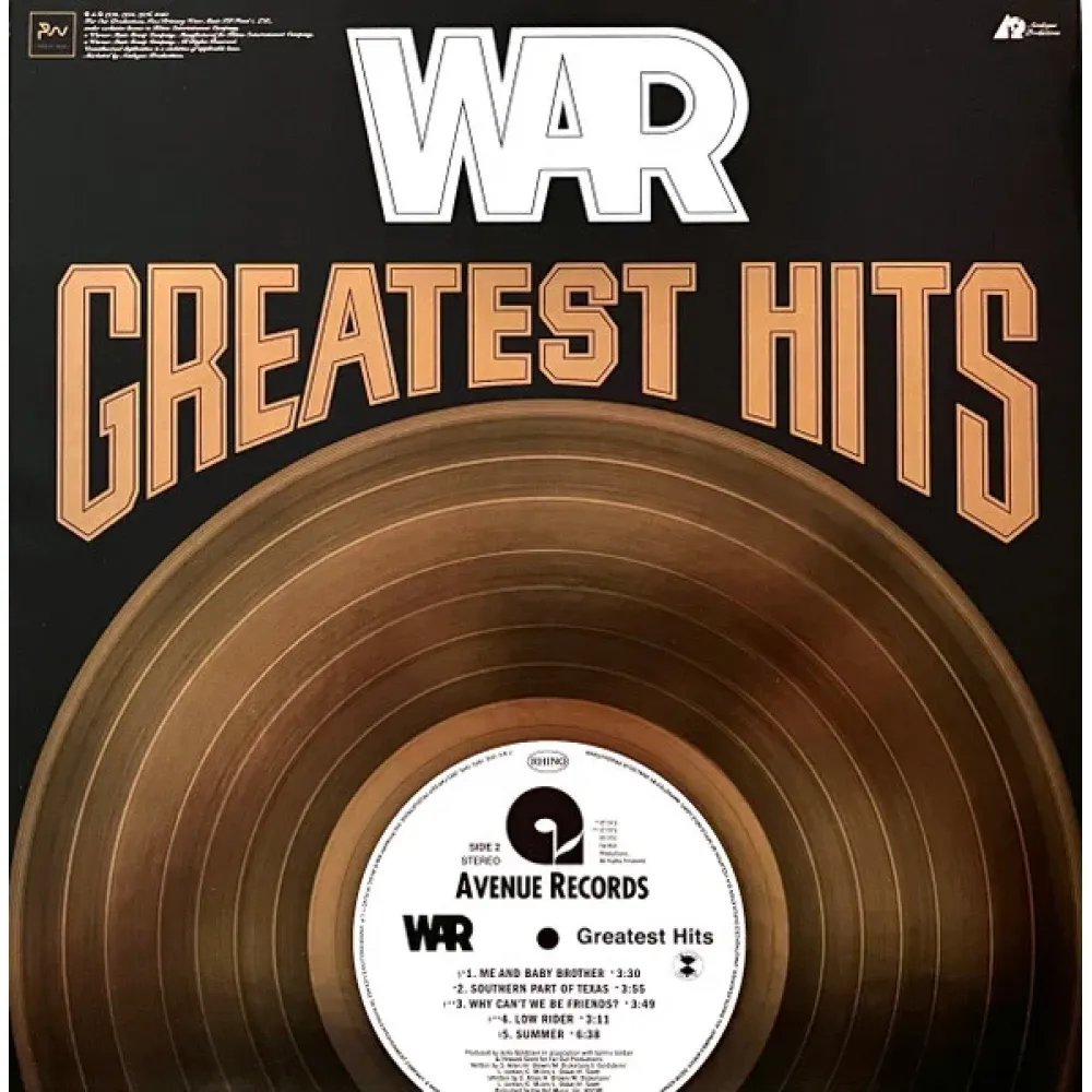 War – Greatest Hits - Analogue Productions 2LP