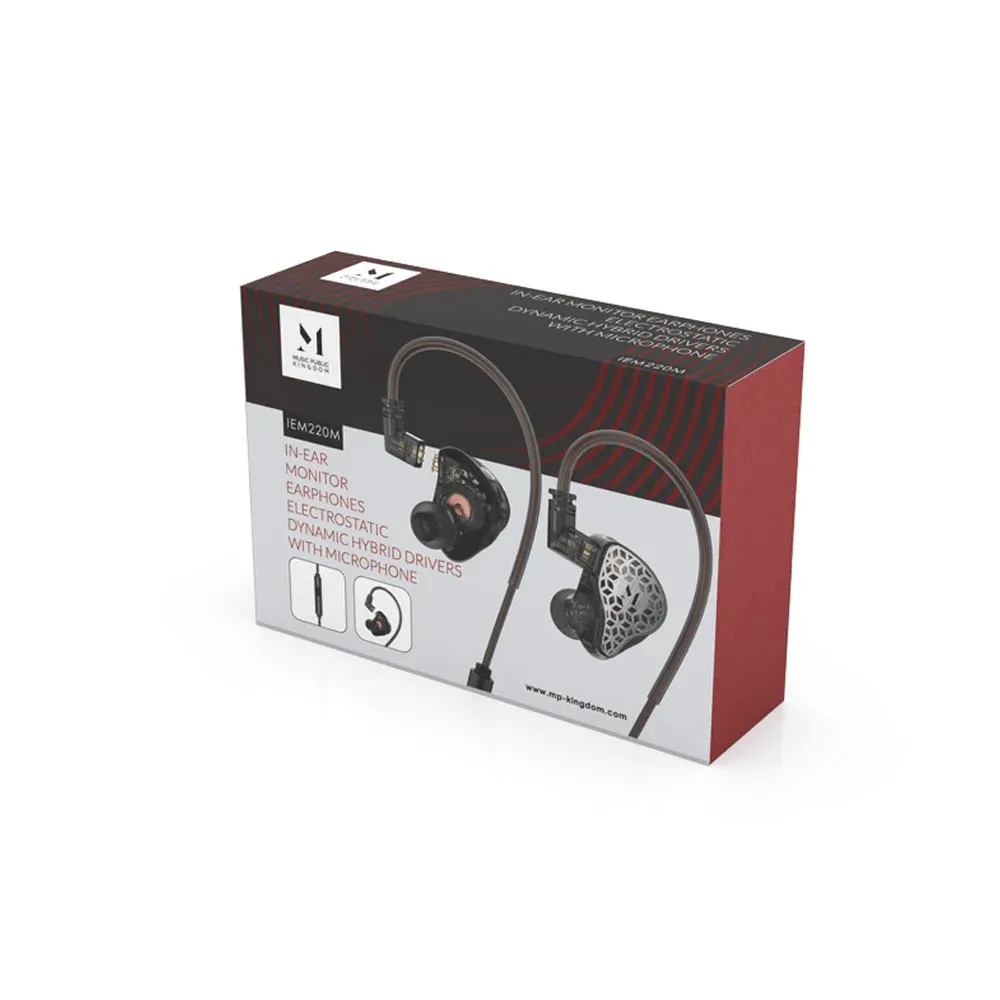 Music Public Kingdom IEM220M With Mic Transparent Black Dark Grey