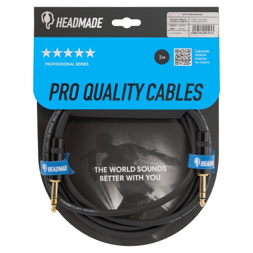 HeadMade Pro 6.3mm stereo - 6.3mm stereo 2m