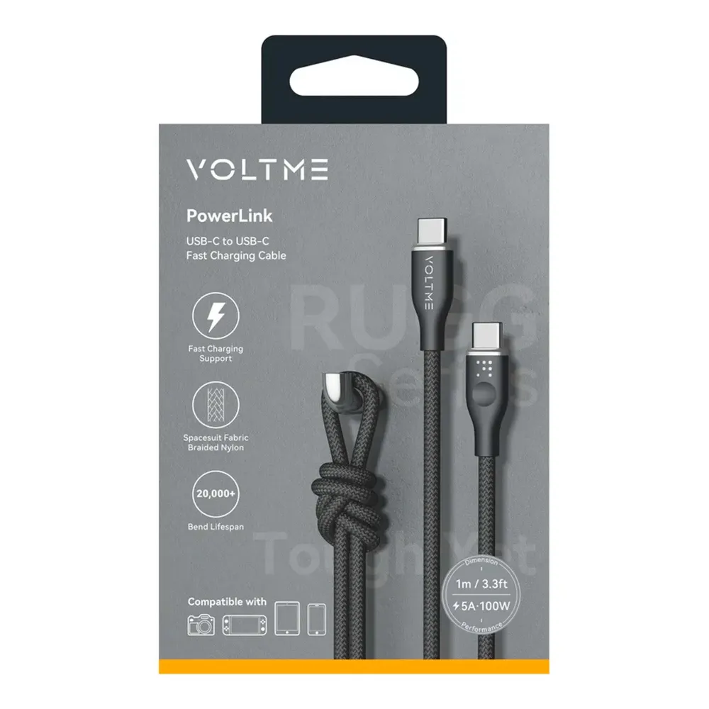 VOLTME PowerLink Rugg CTC USB-C - USB-C 1m Black