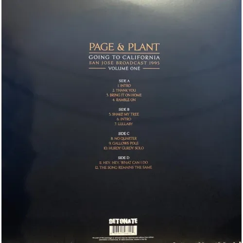 Jimmy Page And Robert Plant – Going To California Vol 1 - Red - 2LP
