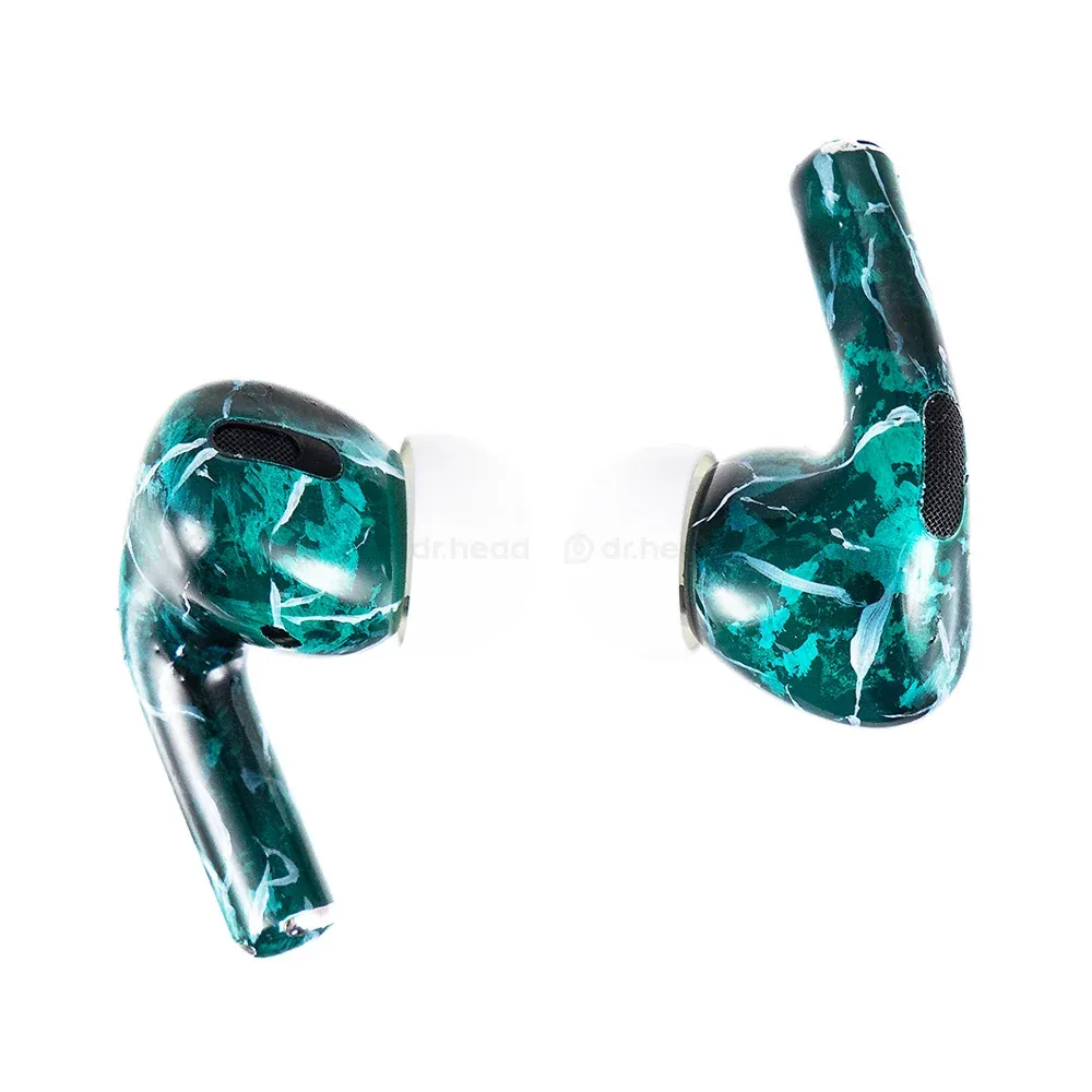 Apple AirPods Pro 2nd gen with MagSafe USB-C (2023) Green Marble Total Gloss