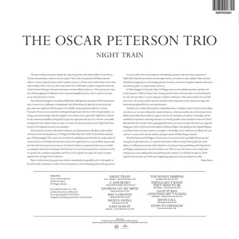 Oscar Peterson Night Train LP
