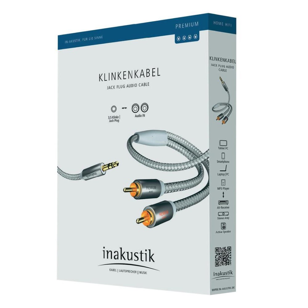 Inakustik Premium MP3 Audio Cable 3.5 Phone 2RCA 1.5