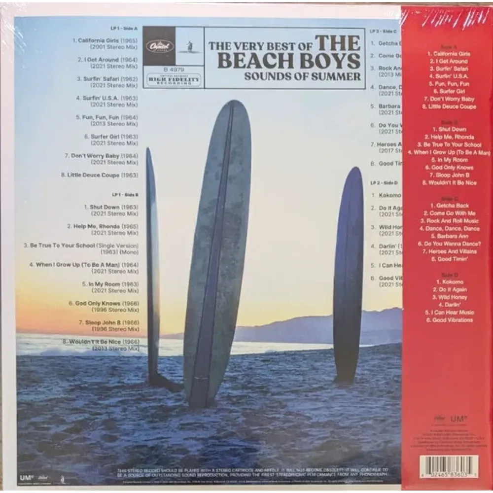The Beach Boys – Sounds Of Summer (The Very Best Of) (Sea Blue Marble) 2LP