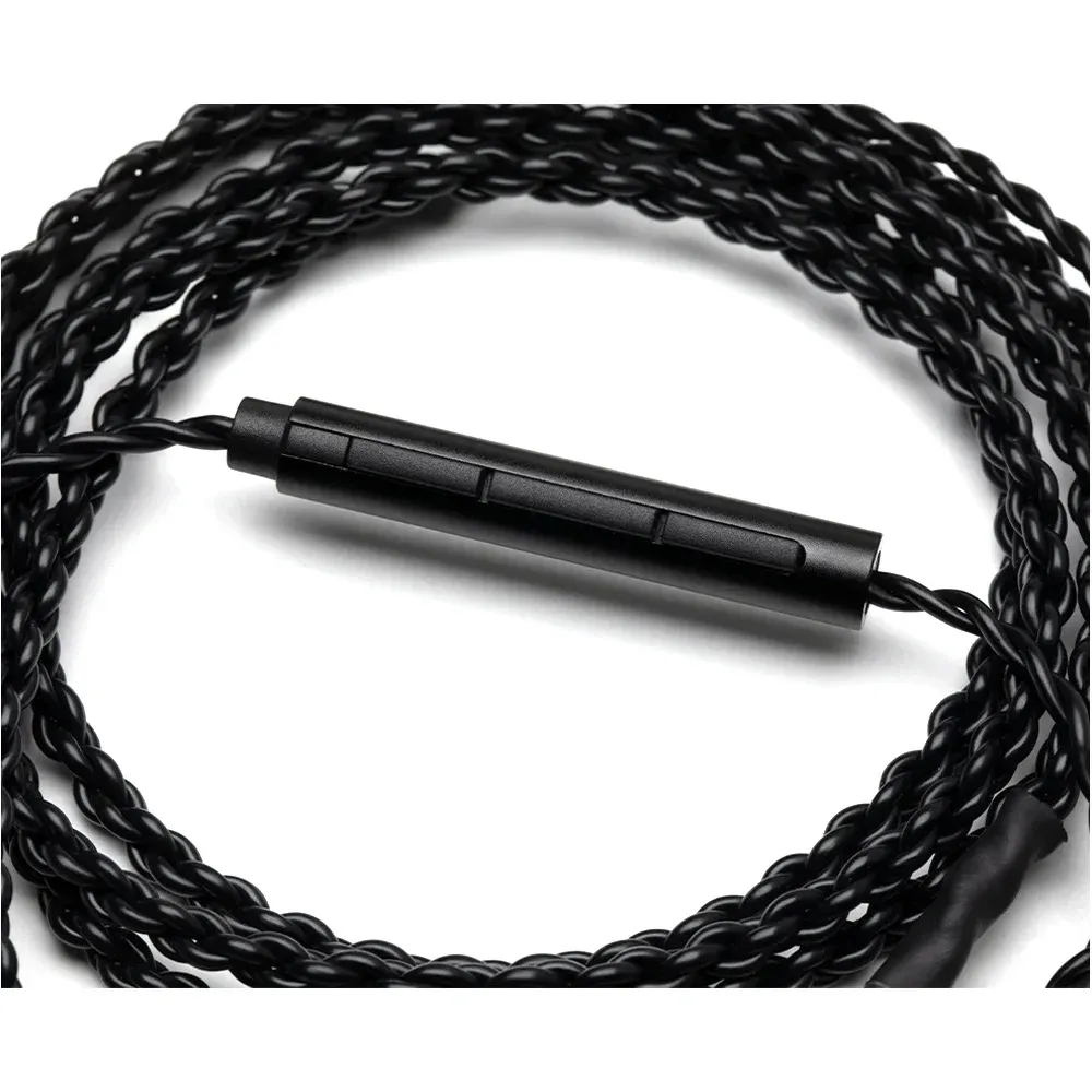 64 Audio Cable Black With Mic 2-Pin 3.5mm