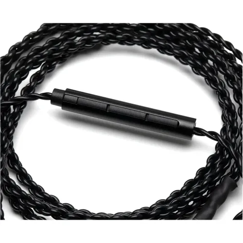 64 Audio Cable Black With Mic 2-Pin 3.5mm