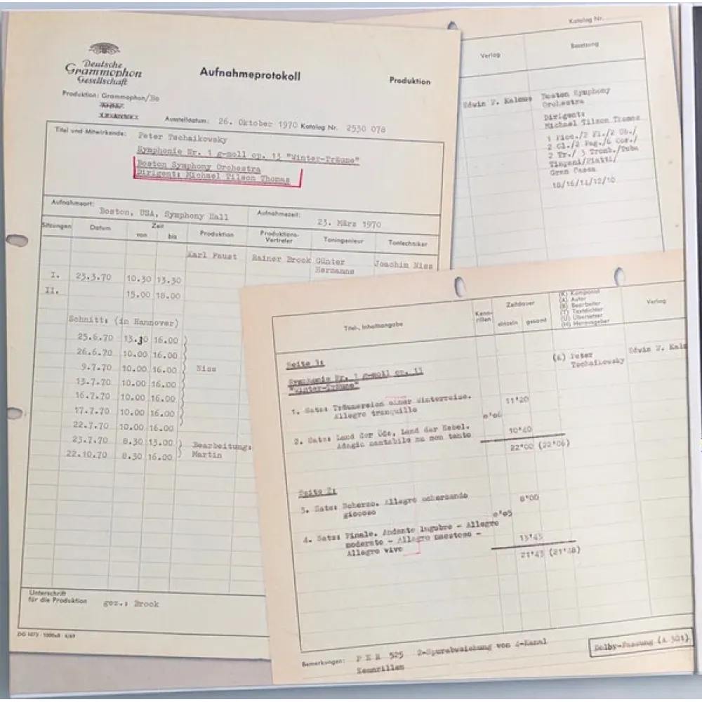 Tchaikovsky - Boston Symphony Orchestra, Michael Tilson Thomas - Winter Dreams (Symphony No. 1) - (Analogue, Original Source) LP