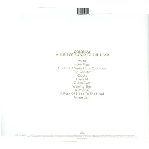 Coldplay – A Rush Of Blood To The Head - Parlophone LP
