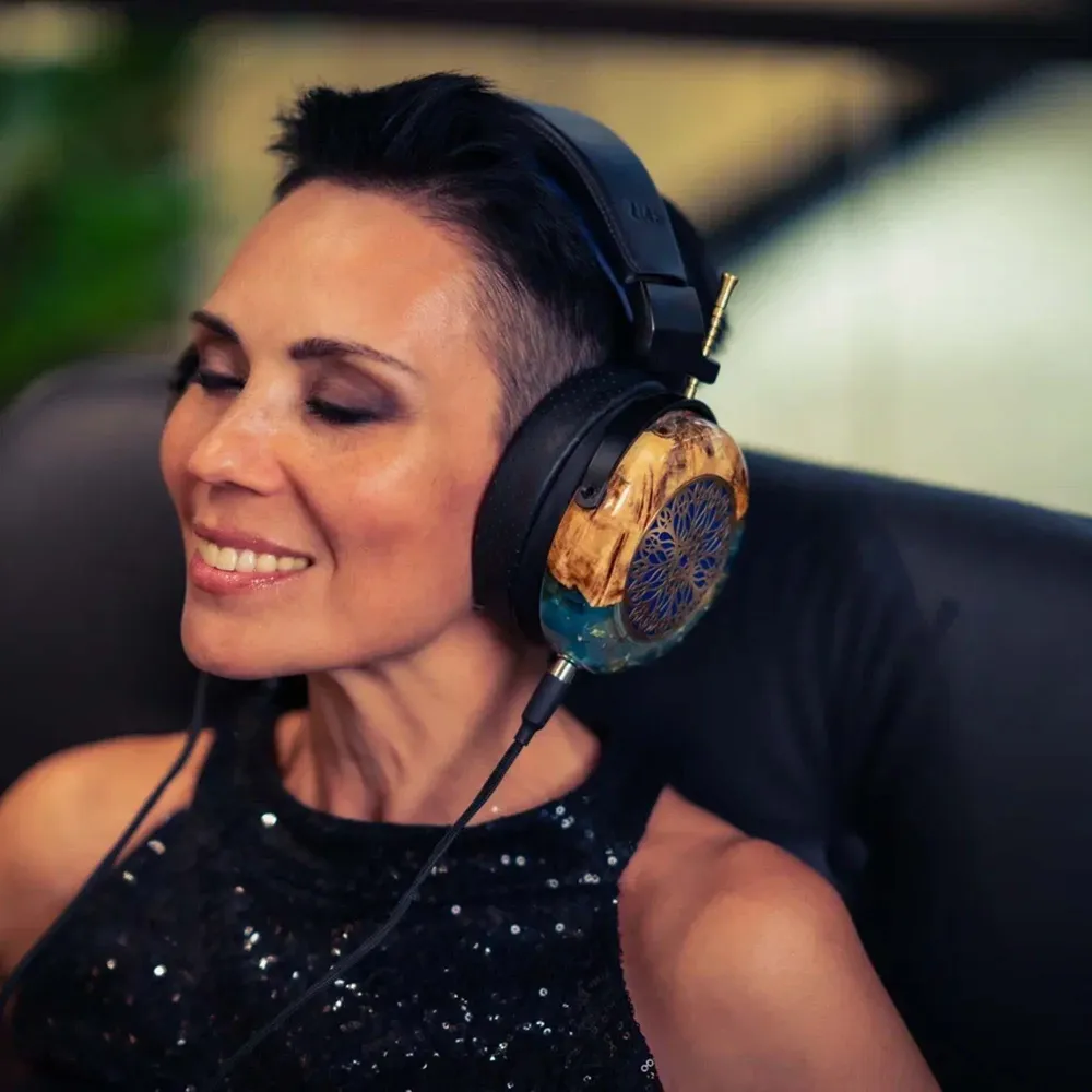 ZMF Atrium LTD Green Ish Leather 4-pin xlr ofc cable + 6.35mm