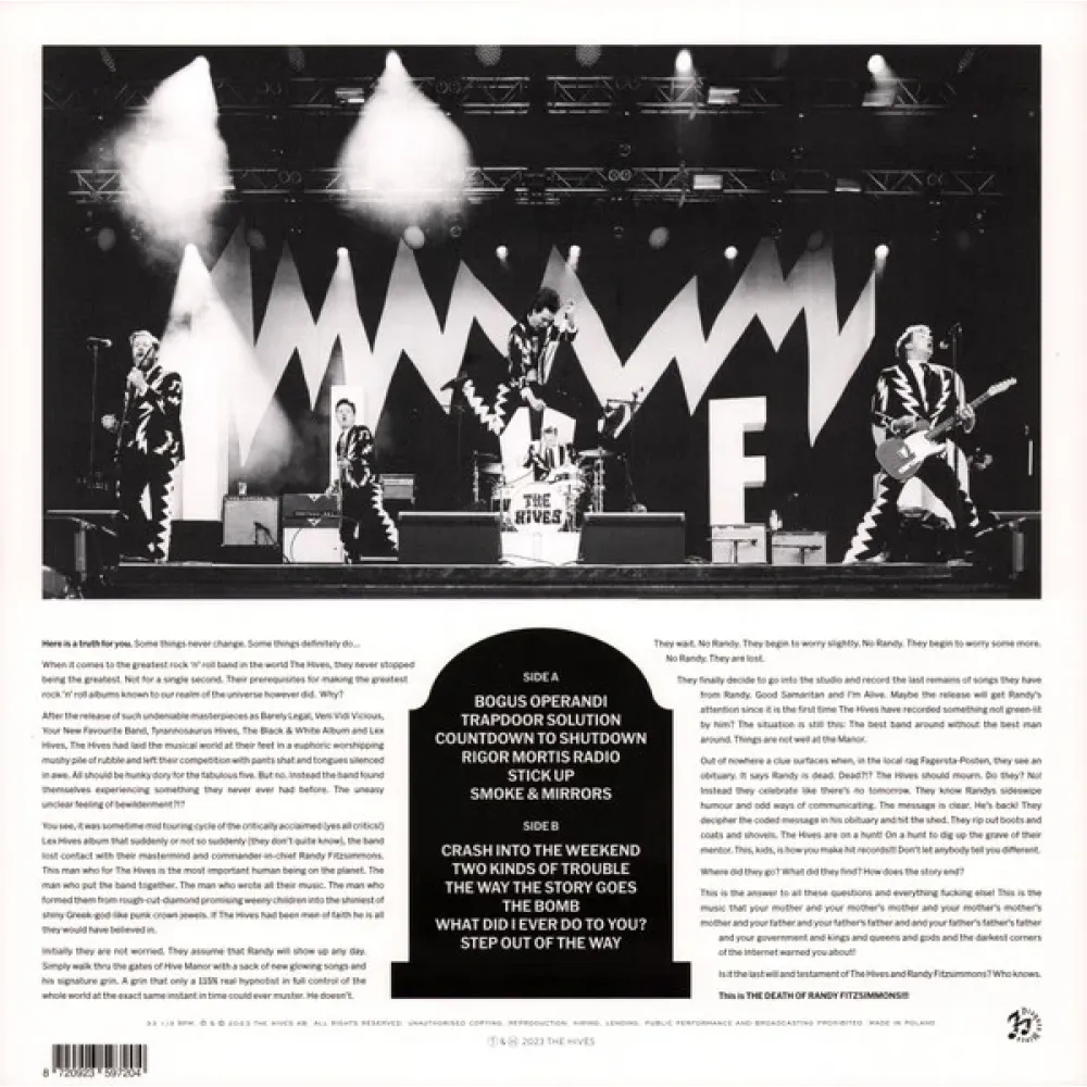 The Hives – The Death Of Randy Fitzsimmons - Cream - LP