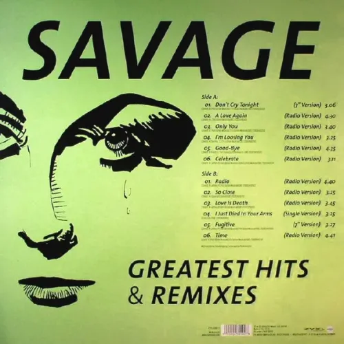 SAVAGE GREATEST HITS & REMIXES LP