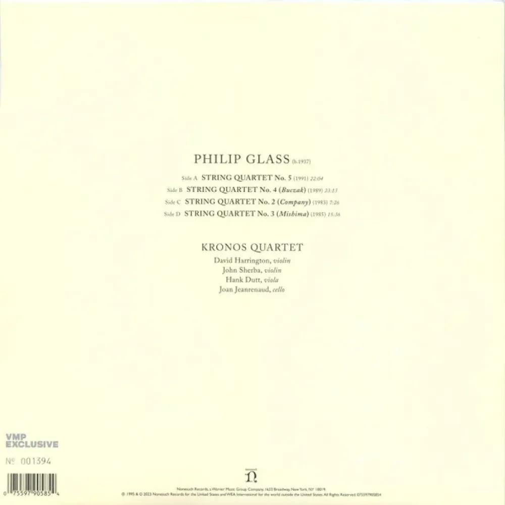 Kronos Quartet – Kronos Quartet Performs Philip Glass 2LP