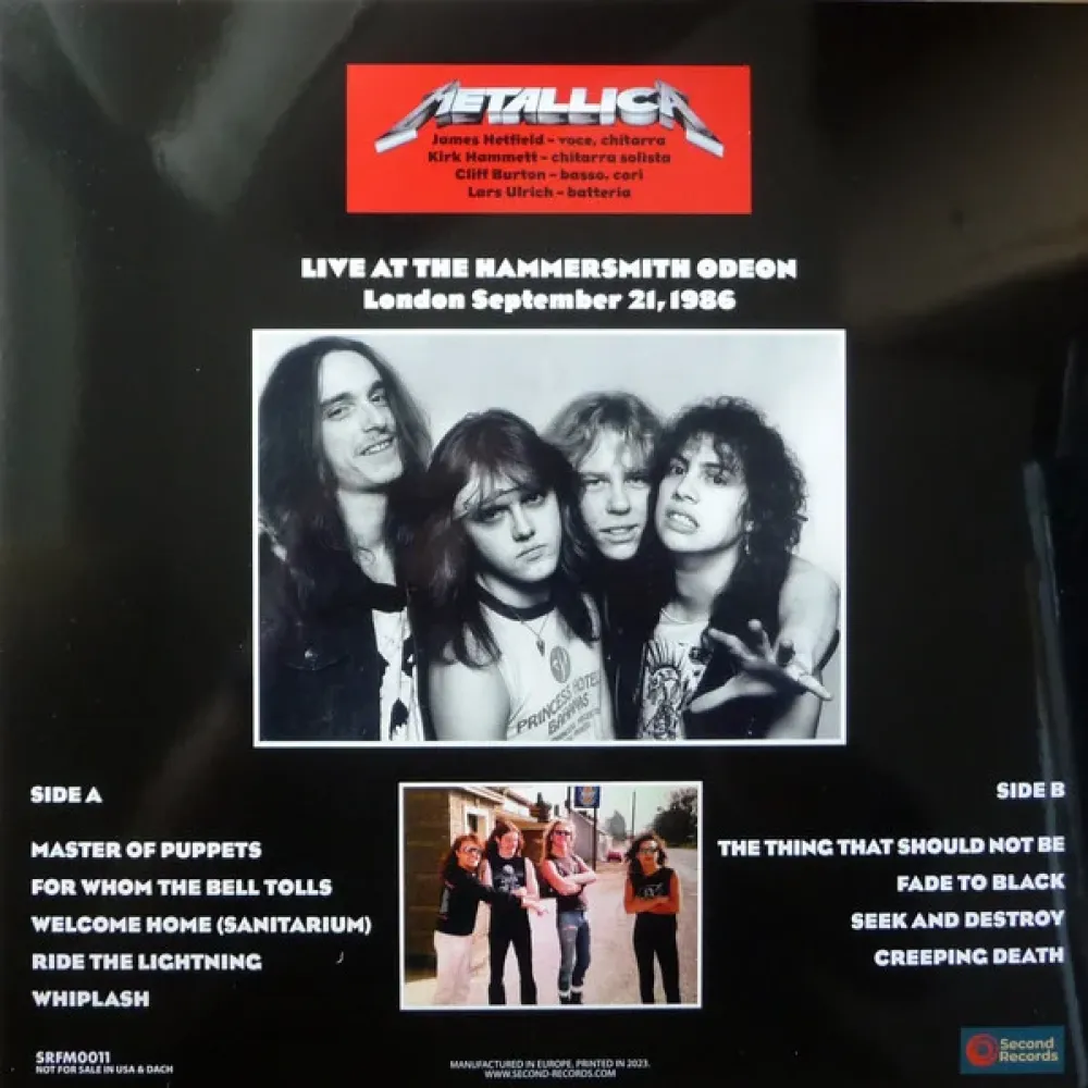 Metallica - Live At The Hammersmith Odeon (London September 21, 1986) - Grey Marble LP