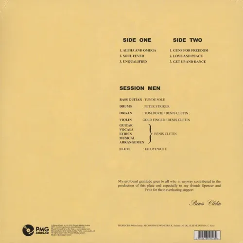 Benis Cletin – Alpha & Omega LP