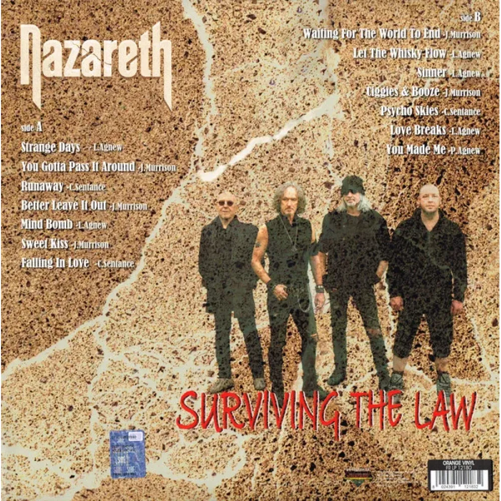 Nazareth – Surviving The Law - Orange - LP