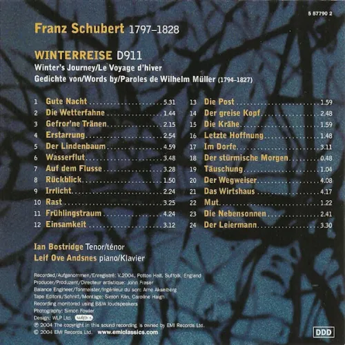 Schubert, Leif Ove Andsnes, Ian Bostridge – Winterreise LP