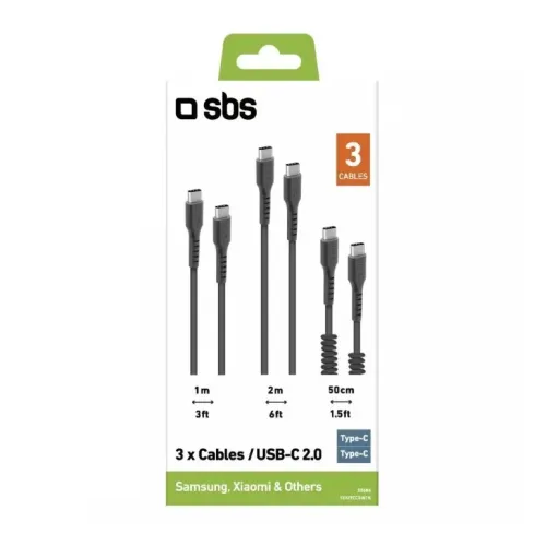 SBS Mobile USB Type-C / Type-C Cables TEKITCC3IN1K