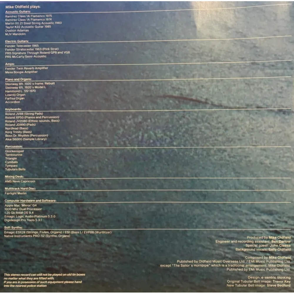 Mike Oldfield – Tubular Bells 2003 - Blue - LP