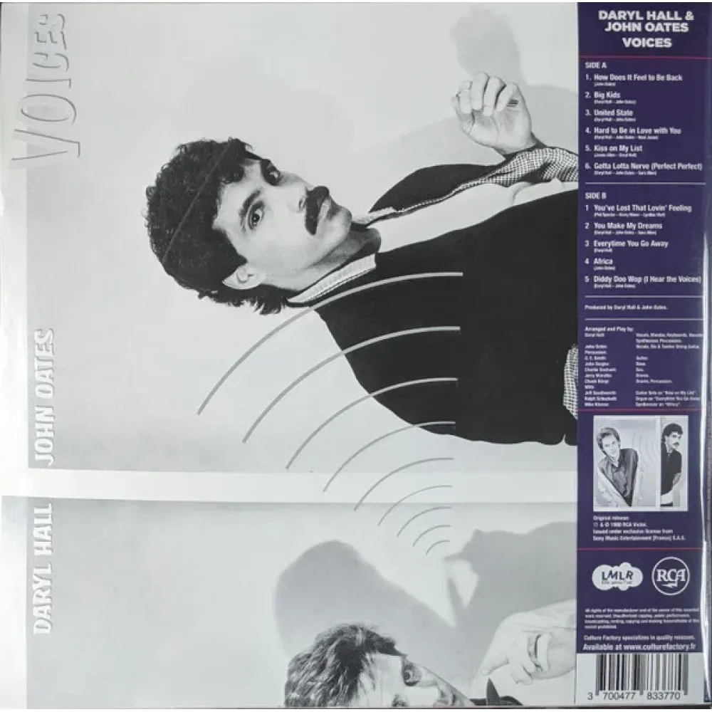 Daryl Hall & John Oates – Voices (Clear) LP