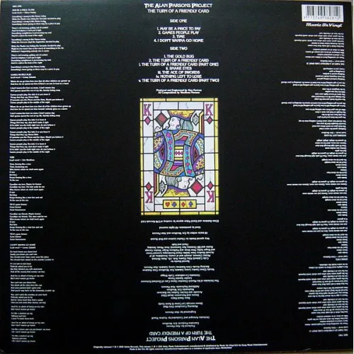 The Alan Parsons Project The Turn Of A Friendly Card LP