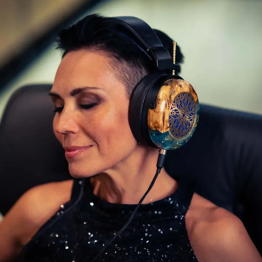 ZMF Atrium LTD Green Ish Leather 4-pin xlr ofc cable + 6.35mm