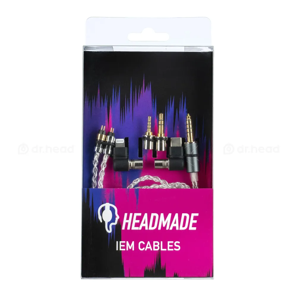 HeadMade IEM 2-pin to Multi-Plug 5 in 1 Silver 1.2m