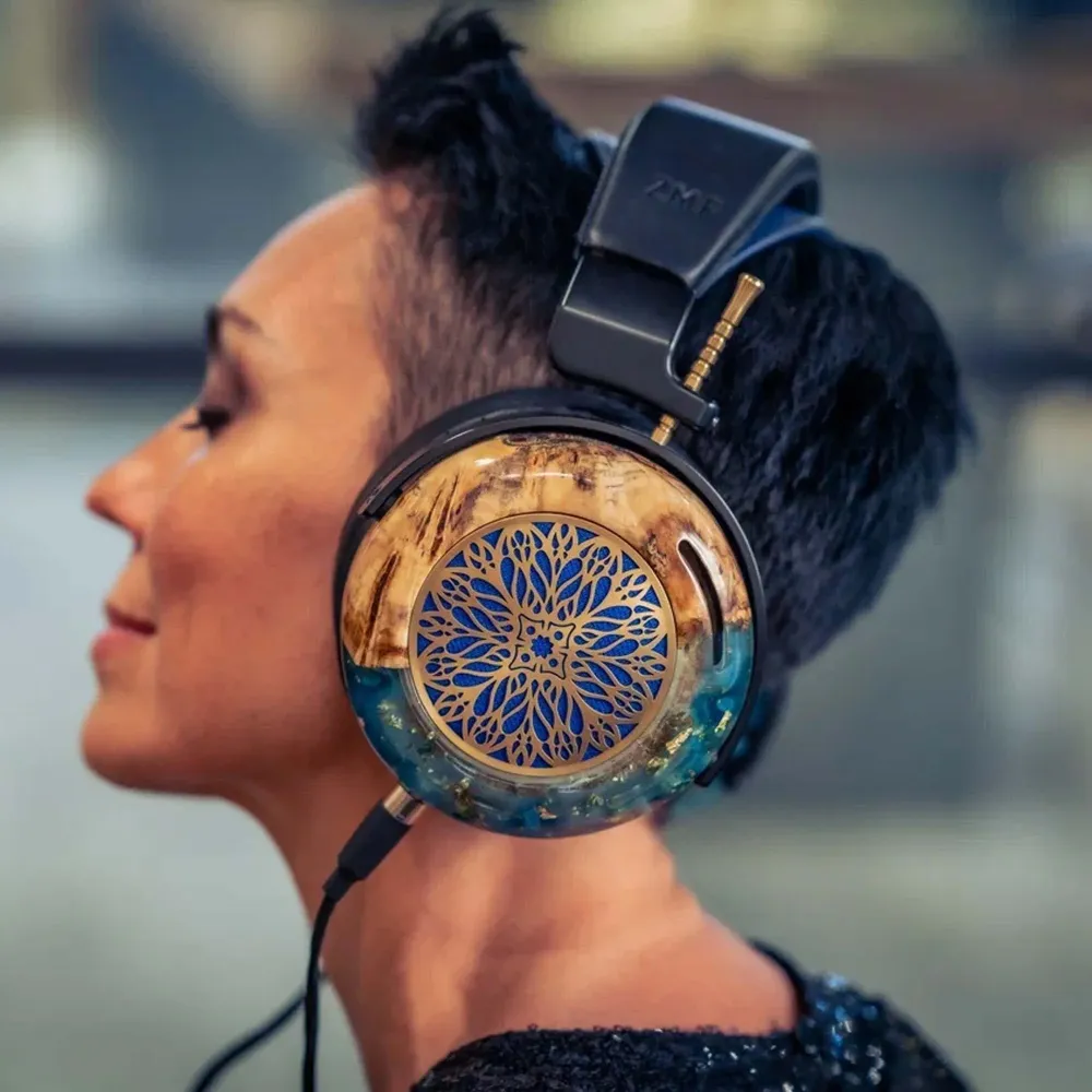 ZMF Atrium LTD Green Ish Leather 4-pin xlr ofc cable + 6.35mm