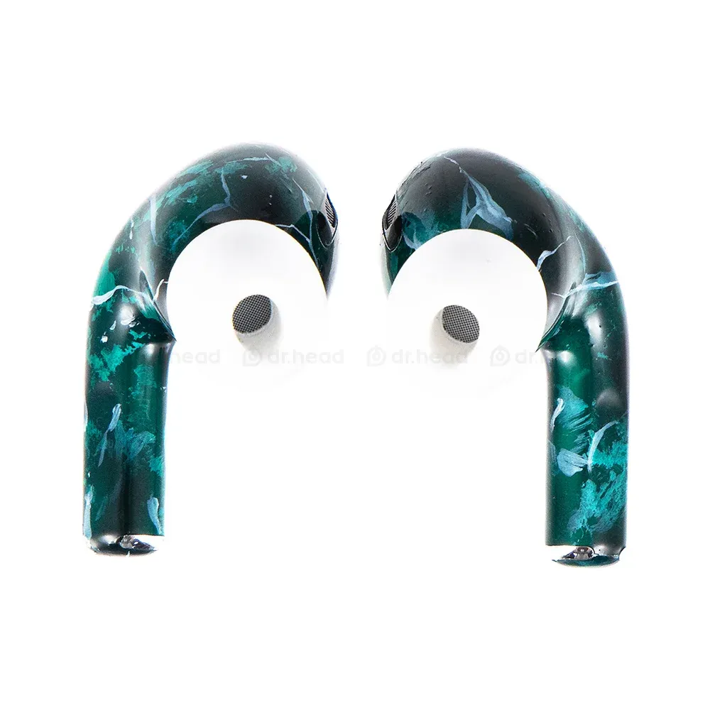 Apple AirPods Pro 2nd gen with MagSafe USB-C (2023) Green Marble Total Gloss