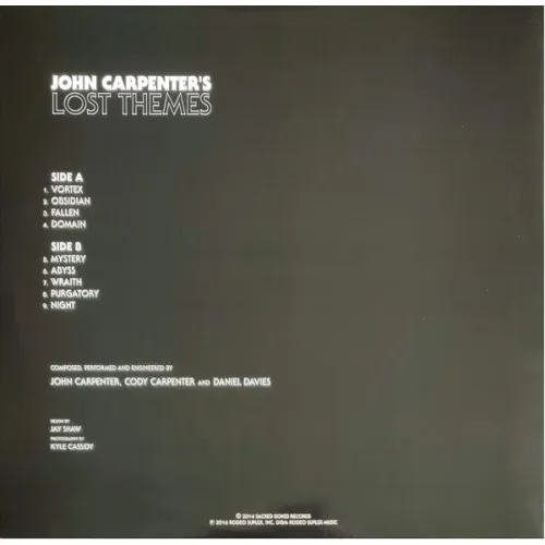 John Carpenter – Lost Themes - Cloured LP