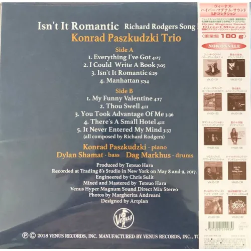 Konrad Paszkudzki Trio – Isn't It Romantic - Hyper Magnum Sound - LP