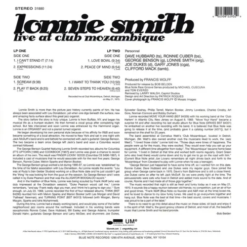 Lonnie Smith – Live At Club Mozambique - 2LP