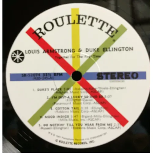 Louis Armstrong; Duke Ellington - Recording Together For The First Time