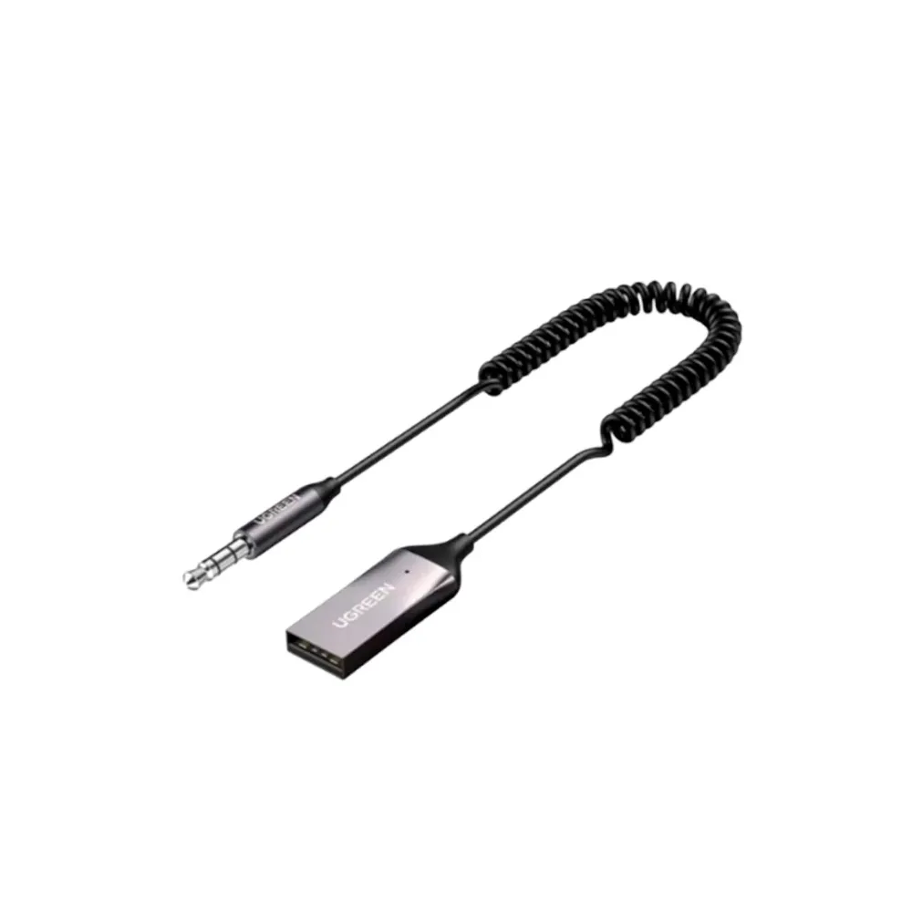 UGREEN CM309 Bluetooth 5.3 Car Receiver Aux with Mic Grey Cosmos