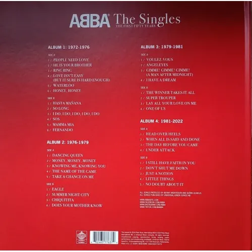 ABBA – The Singles (The First Fifty Years) 4LP