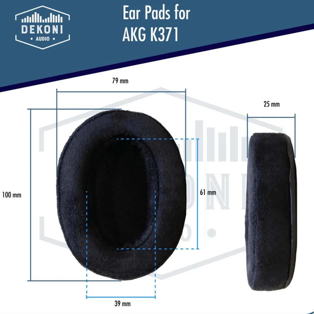 Dekoni Audio Choice Suede Replacement Ear Pads for AKG K371 Black