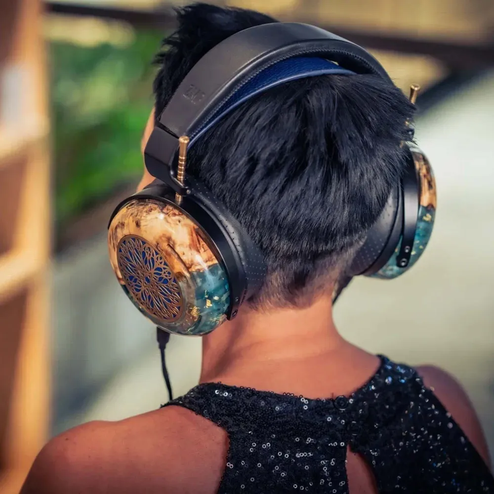 ZMF Atrium LTD Green Ish Leather 4-pin xlr ofc cable + 6.35mm