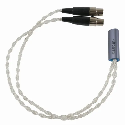 Dekoni Audio Postsplit XLR-mini Silver Braided