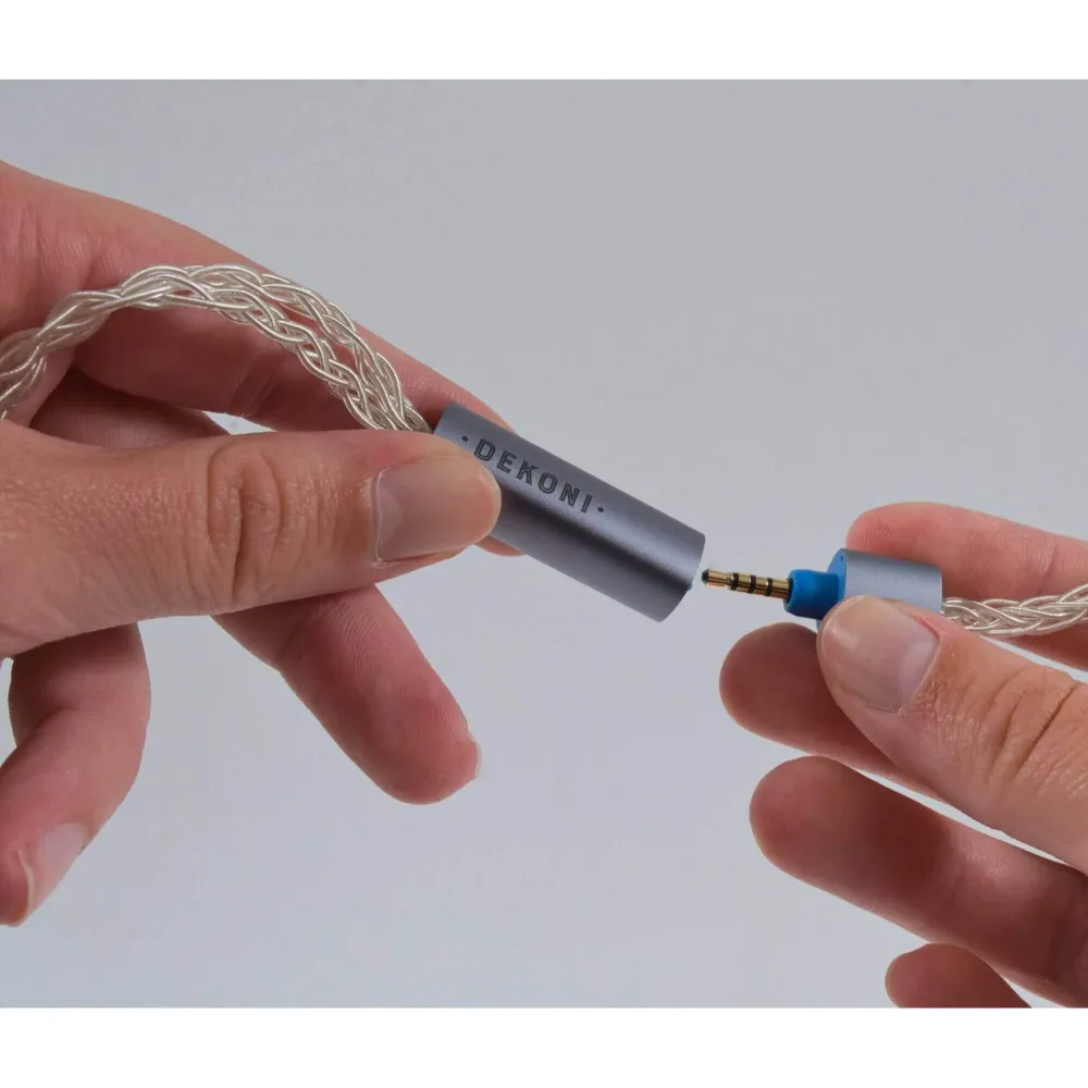 Dekoni Audio Postsplit XLR-mini Silver Braided