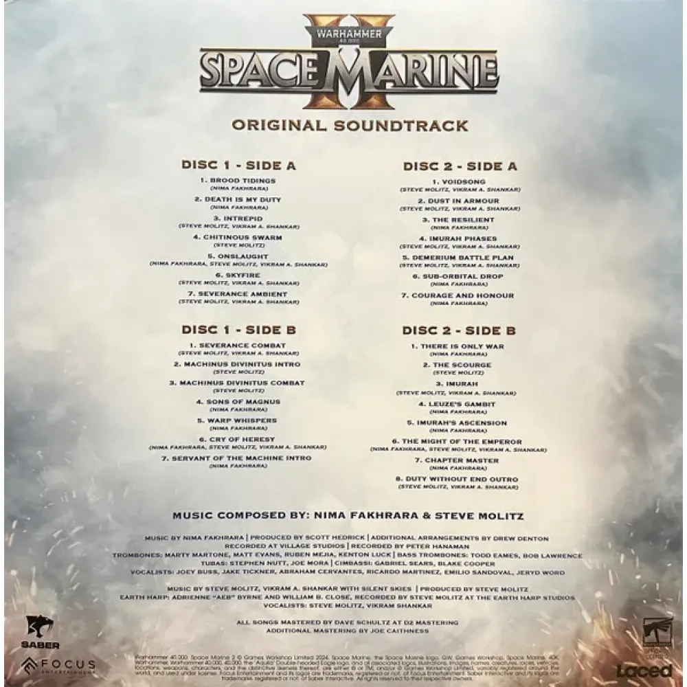 OST - Nima Fakhrara & Steve Molitz – Warhammer 40,000: Space Marine 2 - Blue, White - 2LP