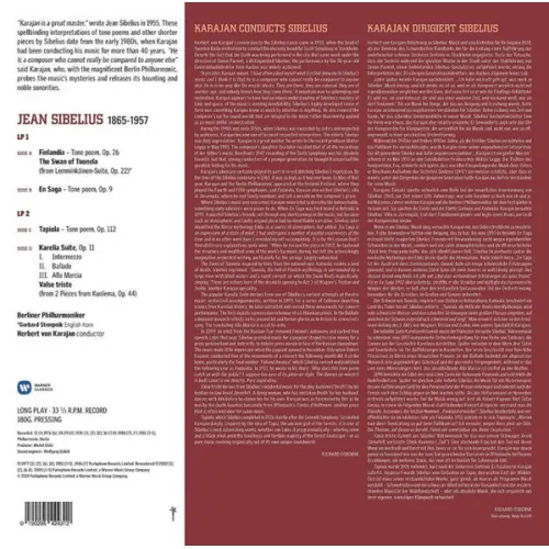 Herbert von Karajan – Finlandia, En Saga, Tapiola, The Swan Of Tuonela 2LP