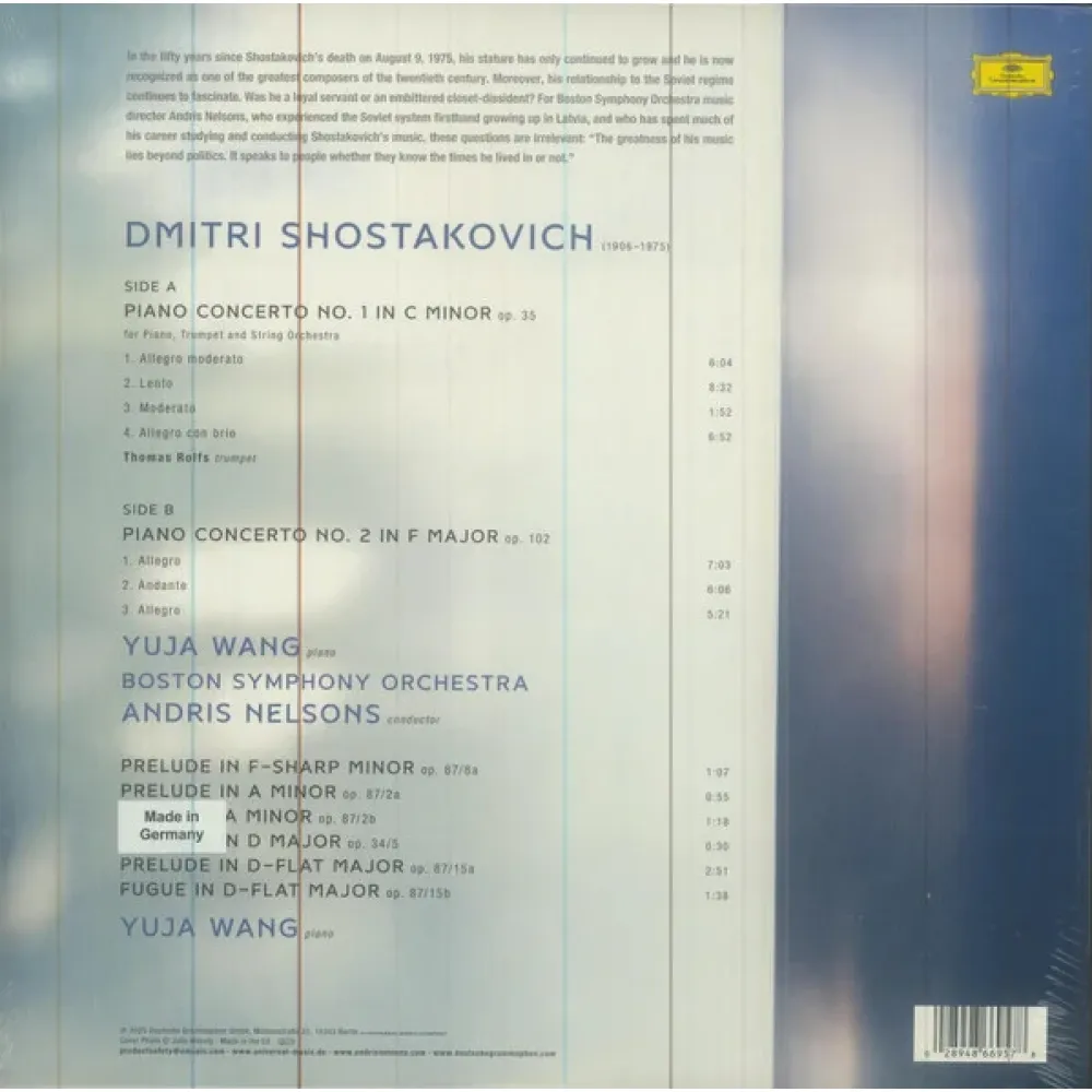 Shostakovich, Yuja Wang, Andris Nelsons, Boston Symphony Orchestra – The Piano Concertos - Solo Works - LP