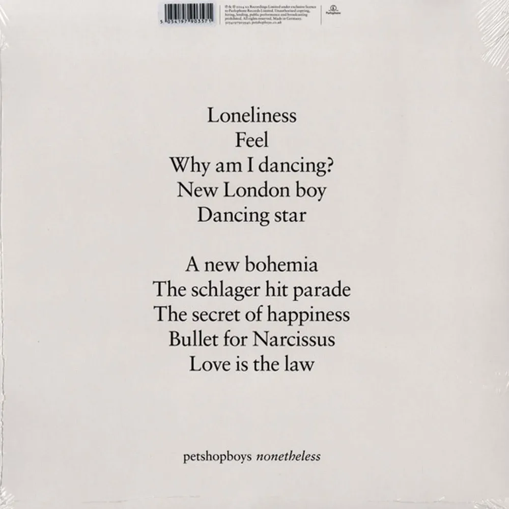 Pet Shop Boys - Nonetheless - Clear LP