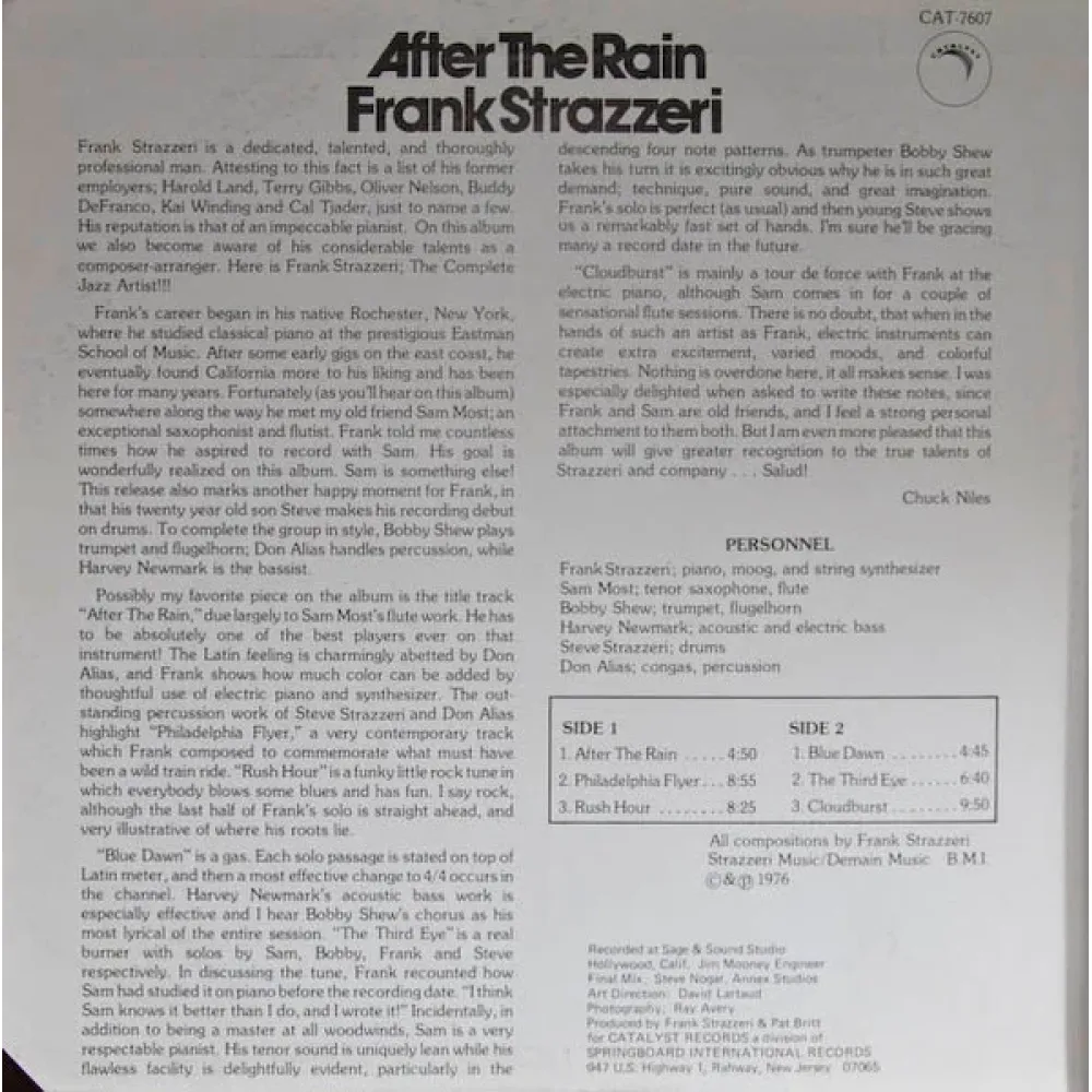 Frank Strazzeri – After The Rain LP