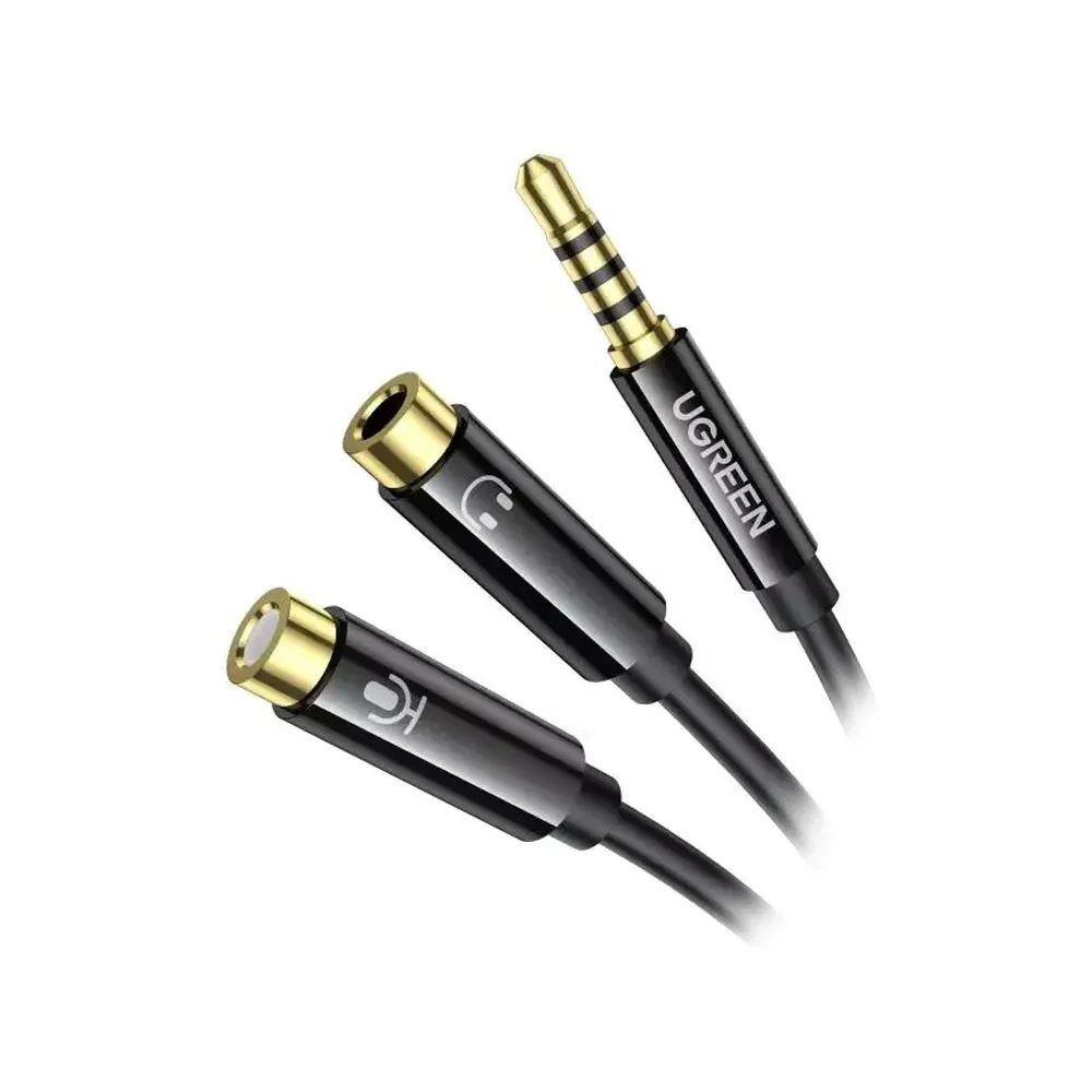 Ugreen AV141 (30620) 3.5mm - 2x3.5mm Splitter Black 0.2m